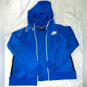 Nike Women's Sportswear FZ Blue/White Tracksuit Hoodie (932431-403) Sizes M